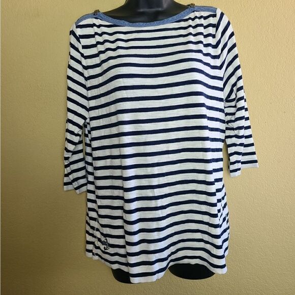 Lauren Jeans Co. Striped Shirt - Picture 1 of 8